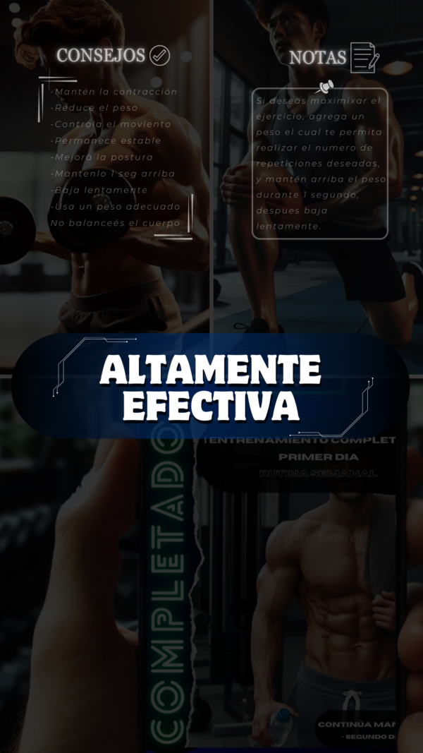 Rutina Semanal Gym - Imagen 4